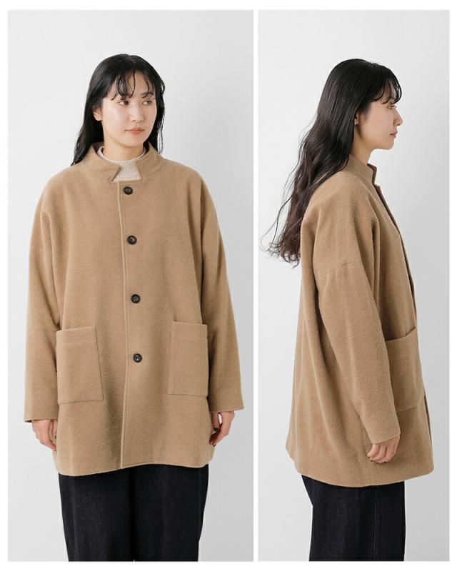 Basisbroek バージスブルック  ウール 起毛 スリークォーター コート “DENEEN” 25213d レディース 2025aw新作 クーポン対象