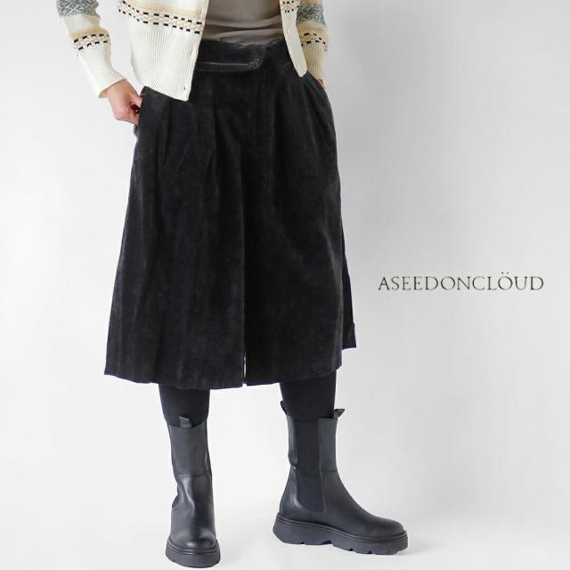 ASEEDONCLOUD アシードンクラウド  セイヤコウ ユニフォーム ベルベット ショート トラウザー パンツ “Seiyako uniform short trousers” 252502 レディース 2025aw新作 クーポン対象