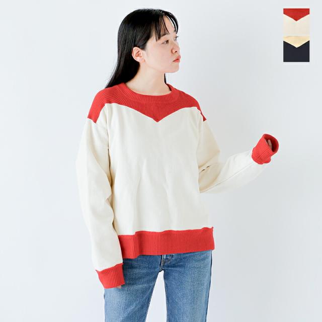Shinzone シンゾーン  コットン カラーブロック スウェットシャツ トレーナー “COLOR BLOCK SWEATSHIRT” 25amscu09 レディース 2025aw新作 クーポン対象