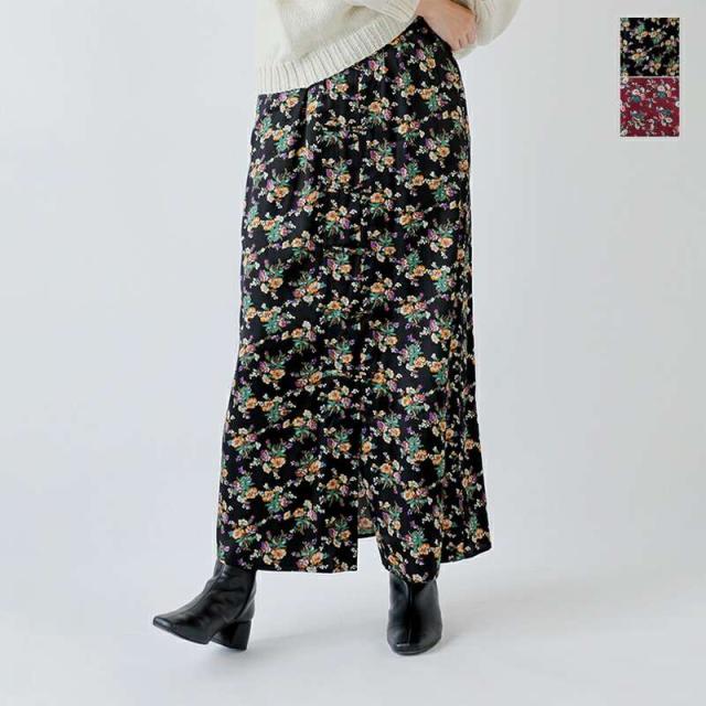 シンゾーン スカート Shinzone  フラワー ブーケプリント サテン スカート “FLOWER BOUQUET PRINTED SATIN SKIRT” 25amssk01  ☆☆ クーポン対象