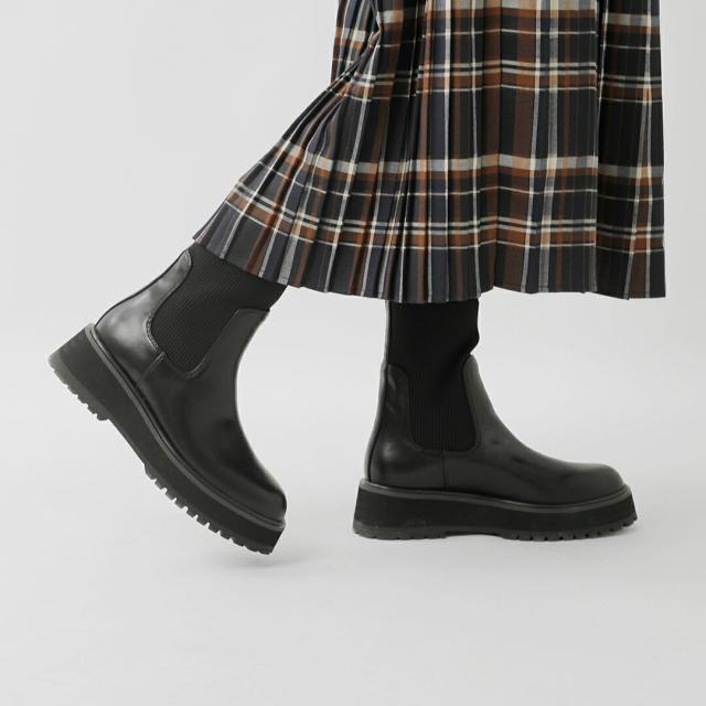 atelier brugge アトリエブルージュ  ニット コンビ ショートブーツ 25ks-74-yo 2025aw新作 レディース クーポン対象