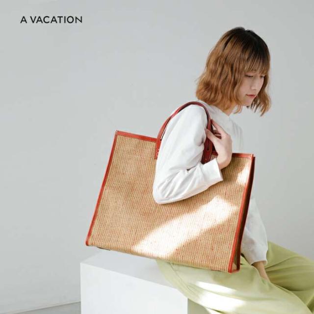ア ヴァケーション トートバッグ A VACATION  ビッグ スクエア トートバッグ “TANK” 25ss-a1  クーポン対象