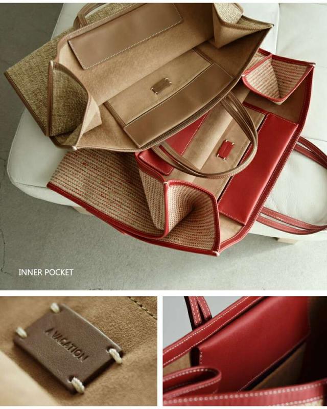 ア ヴァケーション トートバッグ A VACATION  ビッグ スクエア トートバッグ “TANK” 25ss-a1  クーポン対象