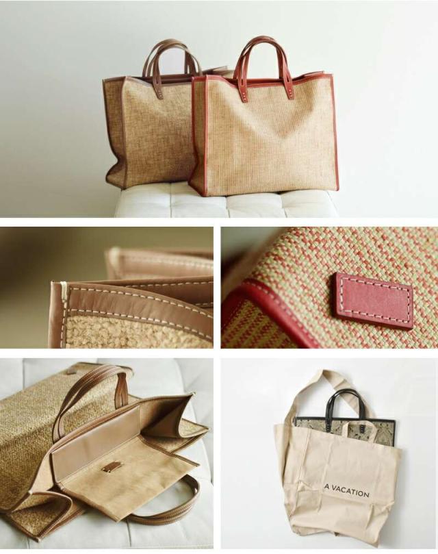 ア ヴァケーション トートバッグ A VACATION  ビッグ スクエア トートバッグ “TANK” 25ss-a1  クーポン対象