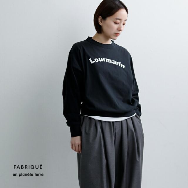 fabrique en planete terre ファブリケ アン プラネテール コットン プリント オーバーサイズ 長袖Tシャツ 261-017 レディース 春夏_1