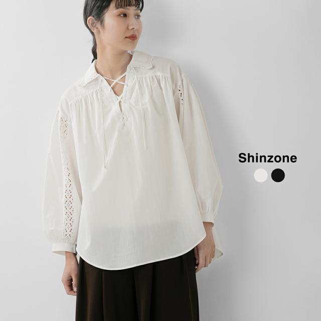 Shinzone シンゾーン コットン レースアップ ブラウス LACE-UP BLOUSE 26smsbl02 レディース  春夏