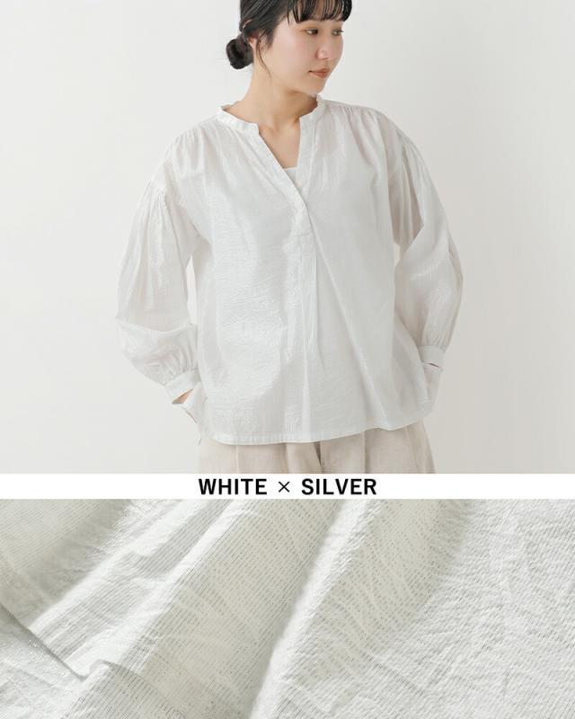 ARTE POVERA アルテポーヴェラ コットン インドサリーストライプ ギャザー シャツ 26sp03 レディース 春夏_6