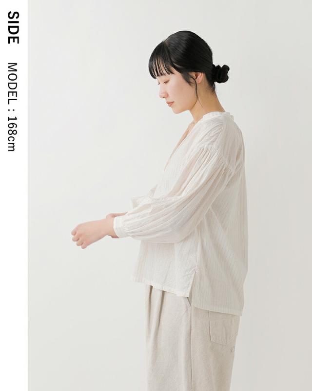 ARTE POVERA アルテポーヴェラ コットン インドサリーストライプ ギャザー シャツ 26sp03 レディース 春夏_11