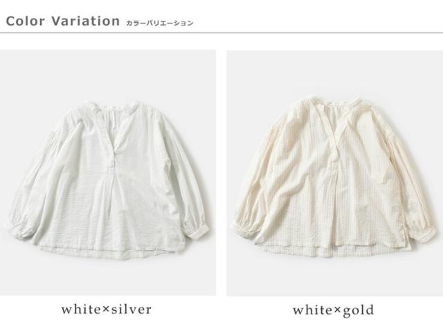 ARTE POVERA アルテポーヴェラ コットン インドサリーストライプ ギャザー シャツ 26sp03 レディース 春夏_13