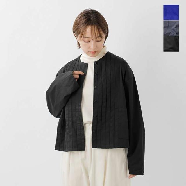 ミズイロインド ブラウス mizuiro ind  コットン クルーネック ピンタック シャツ 3-230092  ☆☆ クーポン対象