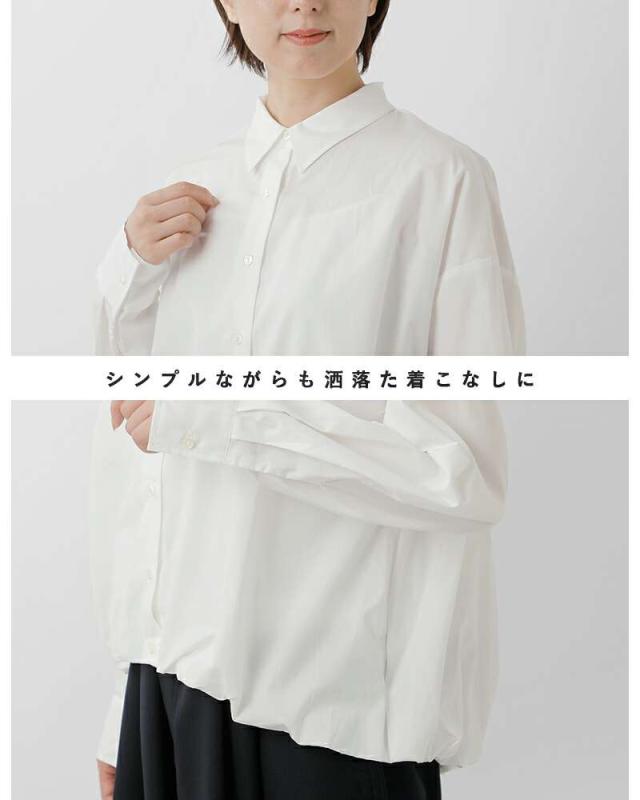 ミズイロインド ブラウス mizuiro ind  コットン バルーン シャツ 3-230094  クーポン対象 20%OFF ミズイロインド ブラウス mizuiro ind コットン バルーン