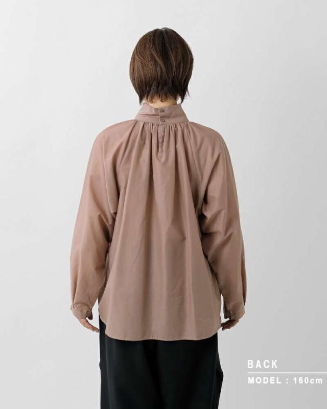 20%OFF ミズイロインド ブラウス mizuiro ind コットン スタンドシャツ