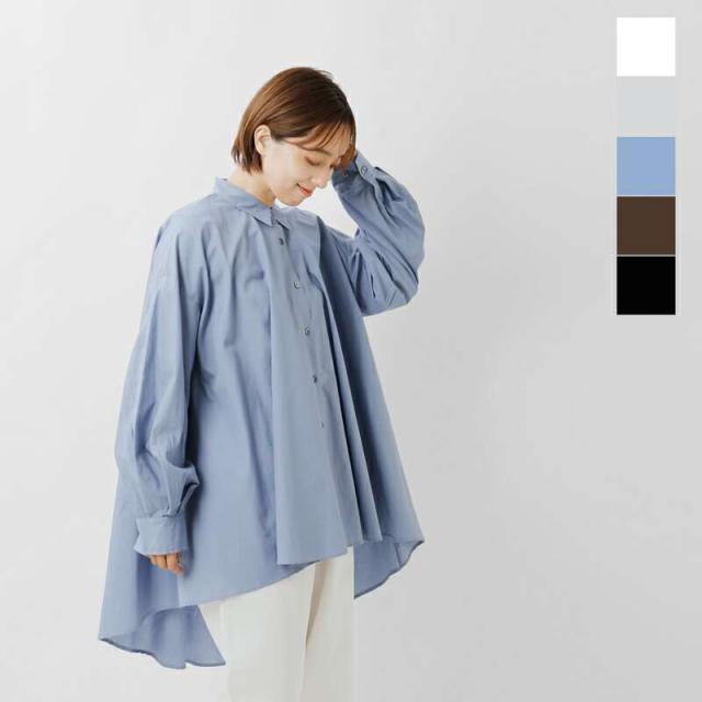 ミズイロインド ブラウス mizuiro ind  コットン ワイド フレア シャツ 3-239389  クーポン対象