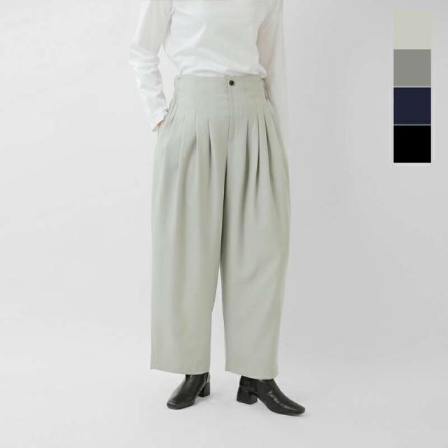 ミズイロインド mizuiro ind  ハイウエスト タック パンツ 3-260077 パンツ  クーポン対象