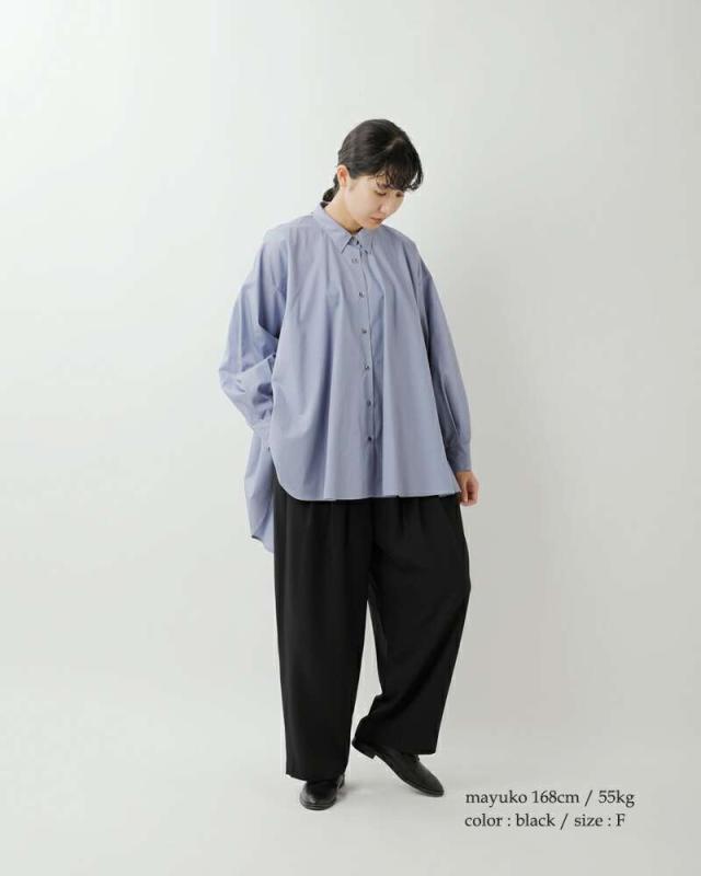 ミズイロインド mizuiro ind ハイウエスト タック パンツ 3-260077