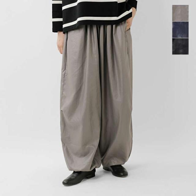 ミズイロインド mizuiro ind  グロッシー ドローストリング ヘム イージー パンツ 3-260078 パンツ  クーポン対象