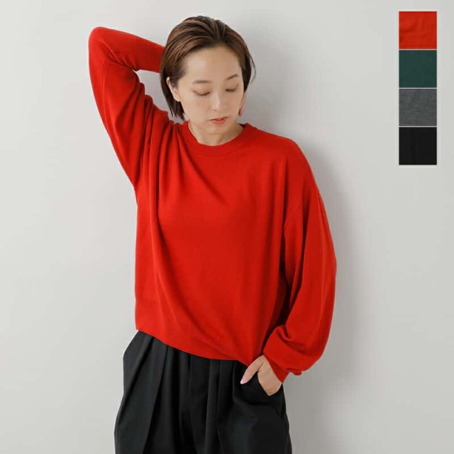 ミディウミ ニット セーター MidiUmi ウール クルーネック ニット プルオーバー “crew neck knit PO” 3-729632-mt 2024aw新作 レディー