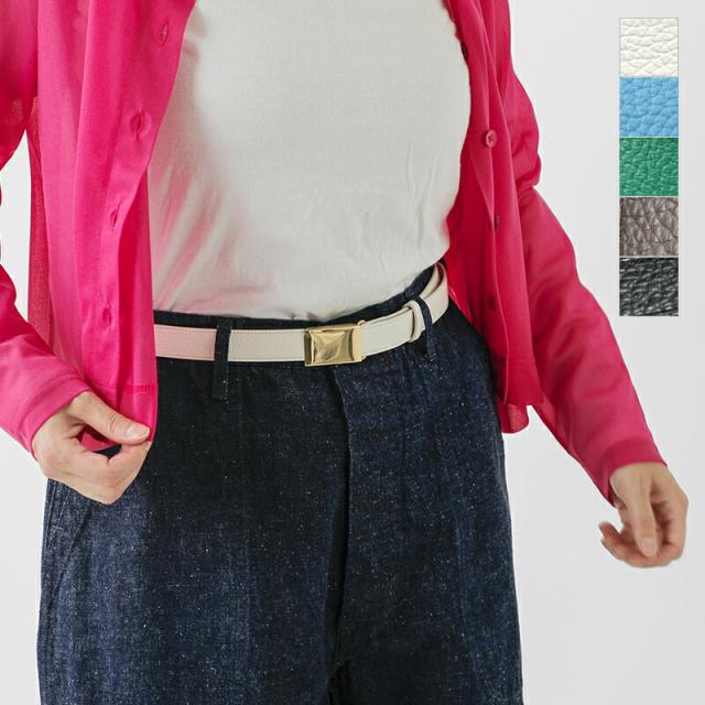 サイ ベルト Scye  シュリンクレザー ボックス バックル ベルト “Shrink Leather Box Buckle Belt” 3325-33353-4  クーポン対象