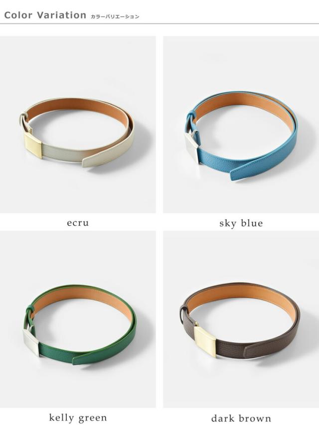 サイ ベルト Scye シュリンクレザー ボックス バックル ベルト “Shrink