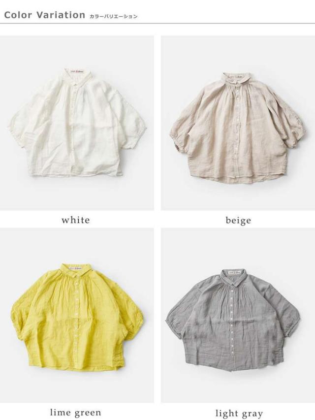 ディーエムジー ブロカント ブラウス DMG Brocante リネン キャンバス