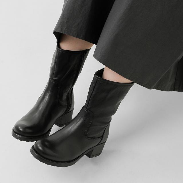 VELOZ ヴェロス  カウレザー サイドジップ ミドルブーツ 3840-nk 2025aw新作 レディース クーポン対象