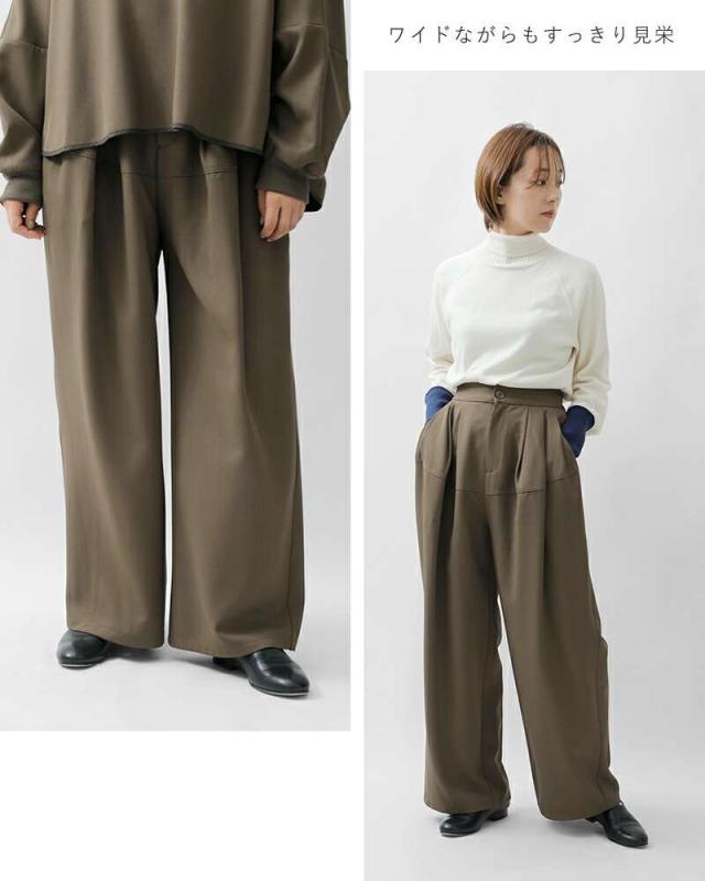 シアントーキョー CYAN TOKYO 3タック ラウンド ステッチ バギーパンツ