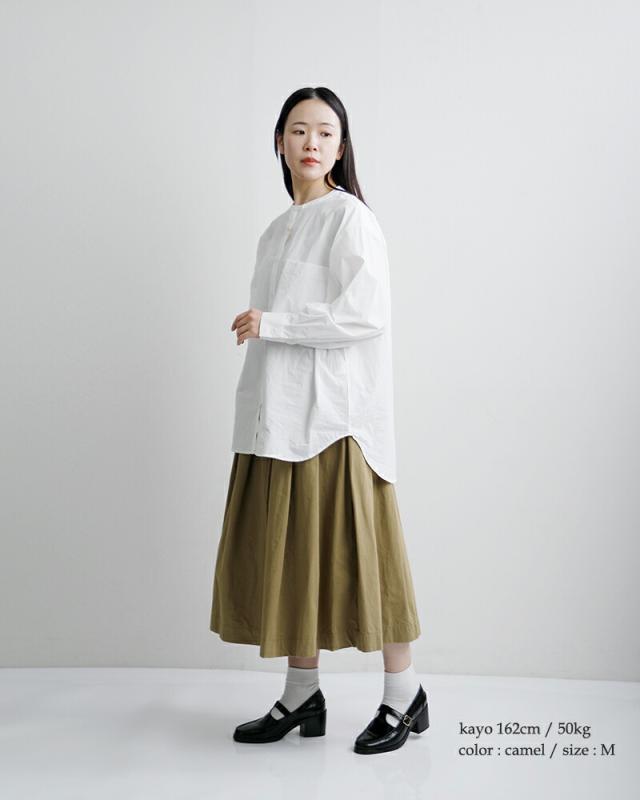 TRAVAIL MANUEL トラバイユマニュアル コットン コンパクト ウェザー タック フレア スカート 5077 レディース 2026ss新作 春夏 クーポン対象_2