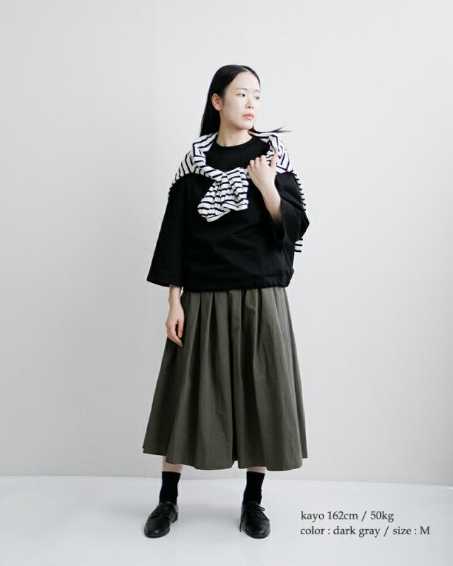 TRAVAIL MANUEL トラバイユマニュアル コットン コンパクト ウェザー タック フレア スカート 5077 レディース 2026ss新作 春夏 クーポン対象_3