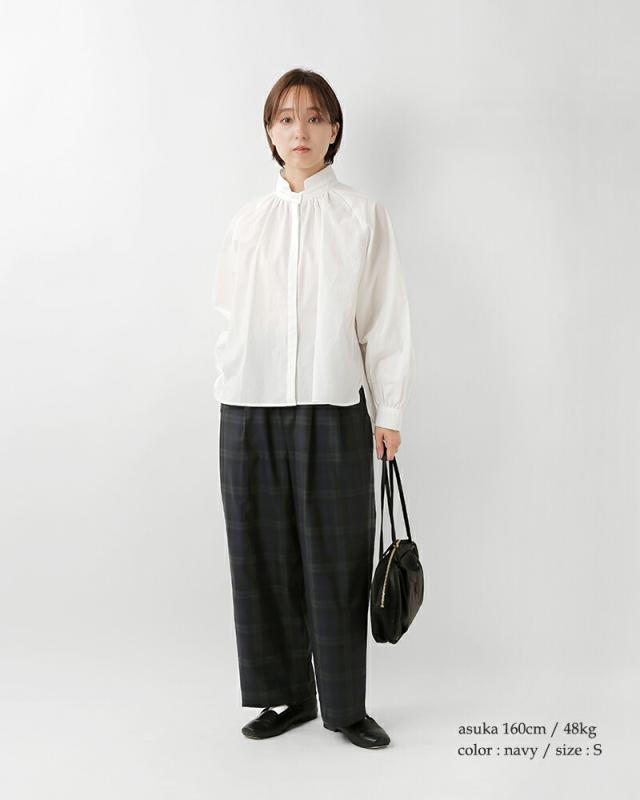 セール 40%OFF TRAVAIL MANUEL トラバイユマニュアル ウールトロ チェック 2タック トラウザーズ 5094-mt レディース_2