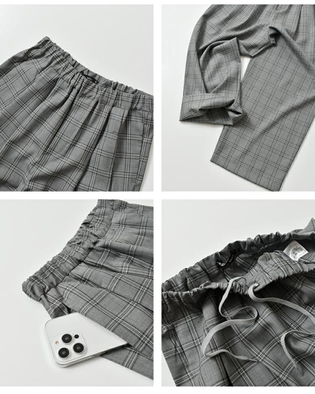 セール 40%OFF TRAVAIL MANUEL トラバイユマニュアル ウールトロ チェック 2タック トラウザーズ 5094-mt レディース_8