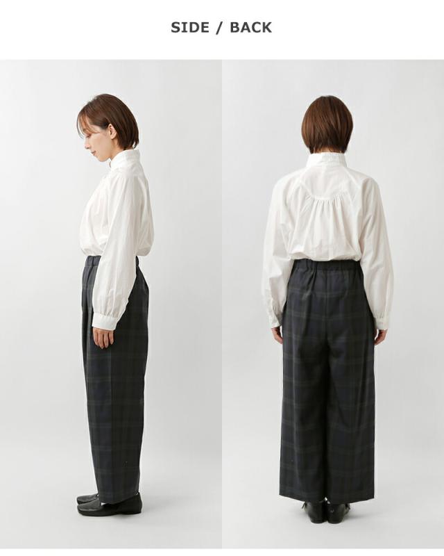 セール 40%OFF TRAVAIL MANUEL トラバイユマニュアル ウールトロ チェック 2タック トラウザーズ 5094-mt レディース_10