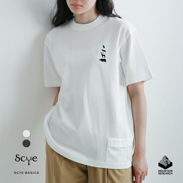 セール 20%OFF Mountain Research マウンテンリサーチ ×SCYE BASICS サイベーシックス コットン 鹿の子 クルーネック ピケ Tシャツ Cotton Pique T-Shirt 5126-21460 春夏