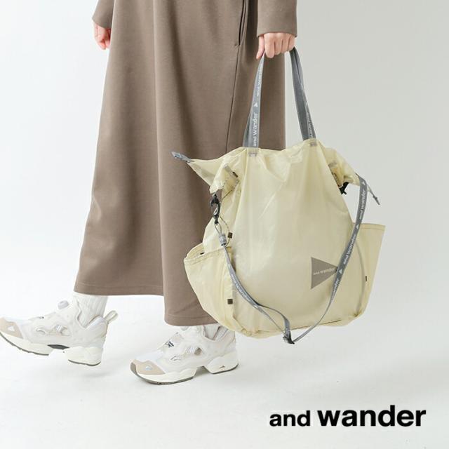 and wander アンドワンダー シル トートバッグ sil tote bag 574-5975212 2026ss新作 春夏 ユニセックス クーポン対象_1