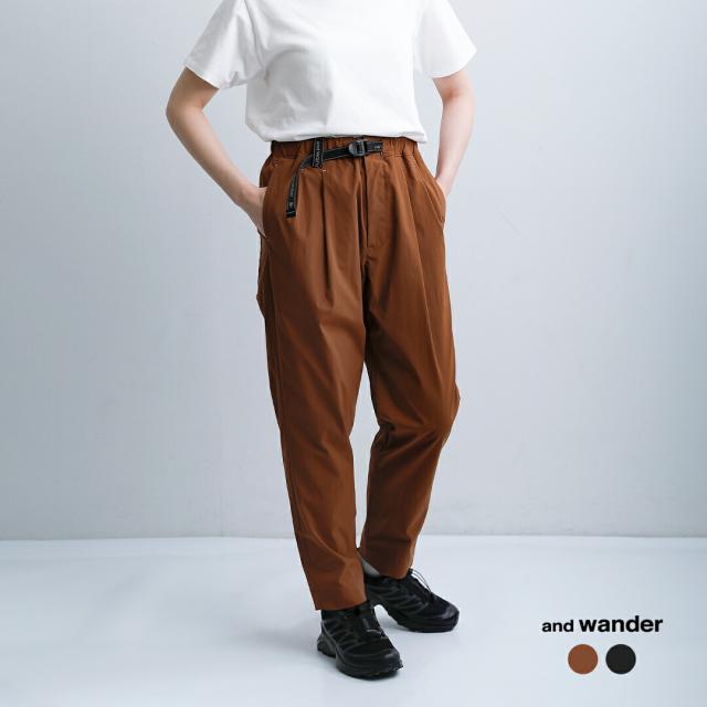 and wander アンドワンダー 速乾 UVカット ストレッチ パンツ UV cut stretch pants 574-6182069 2026ss新作 春夏 レディース クーポン対象