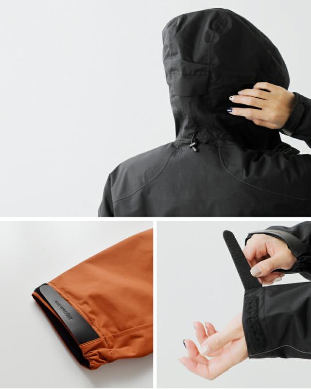 and wander アンドワンダー ハイカー レイン ジャケット “2.5L hiker rain jacket” 574-5911003-ms 2025aw新作  レディース クーポン対象