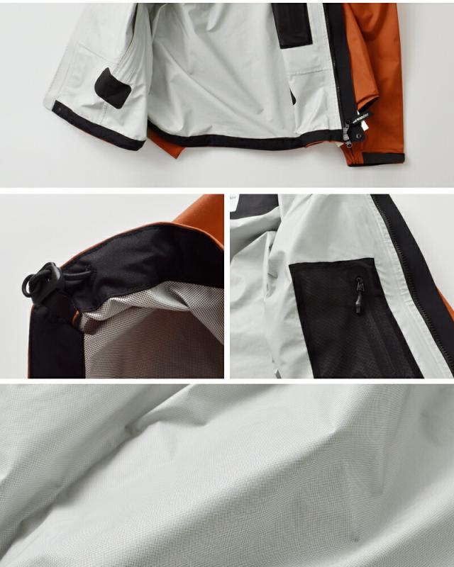 and wander アンドワンダー ハイカー レイン ジャケット “2.5L hiker rain jacket” 574-5911003-ms 2025aw新作  レディース クーポン対象