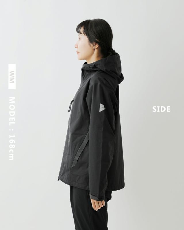 and wander アンドワンダー ハイカー レイン ジャケット “2.5L hiker rain jacket” 574-5911003-ms 2025aw新作  レディース クーポン対象