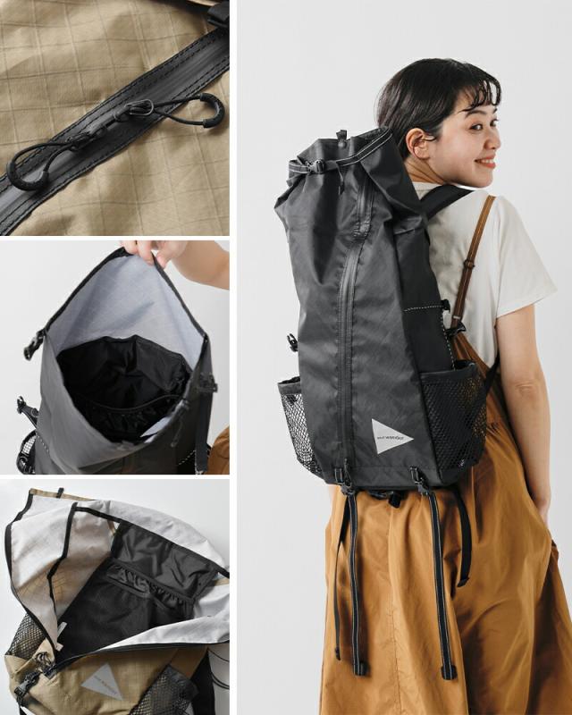 and wander アンドワンダー エコパック 18L バックパック ECOPAK 18L backpack 574-5975115 ユニセックス 2026ss新作 春夏 クーポン対象_12