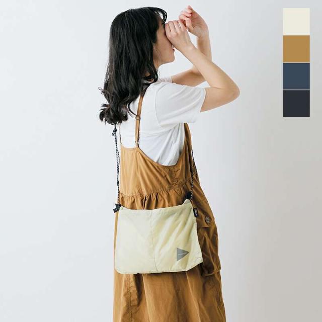 アンドワンダー ショルダーバッグ and wander  シル サコッシュ “sil sacoche” 574-5975213  クーポン対象