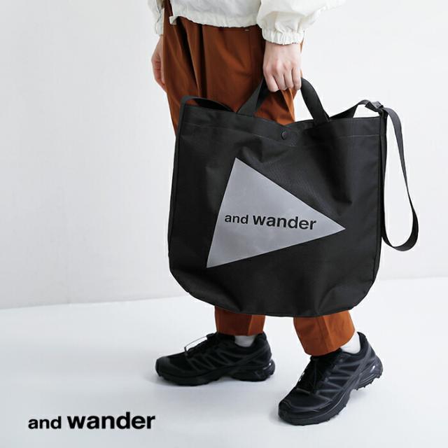 and wander アンドワンダー リサイクル OX ロゴ トートバッグ recycle OX logo tote bag 574-5985139 ユニセックス 2026ss新作 春夏 クーポン対象