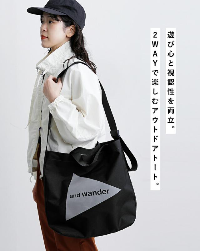 and wander アンドワンダー リサイクル OX ロゴ トートバッグ recycle OX logo tote bag 574-5985139 ユニセックス 2026ss新作 春夏 クーポン対象
