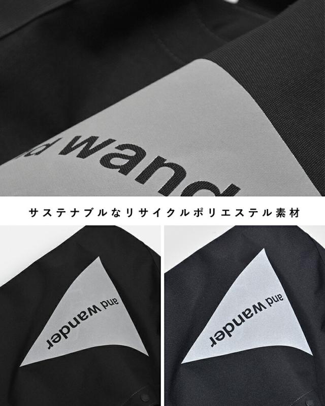 and wander アンドワンダー リサイクル OX ロゴ トートバッグ recycle OX logo tote bag 574-5985139 ユニセックス 2026ss新作 春夏 クーポン対象