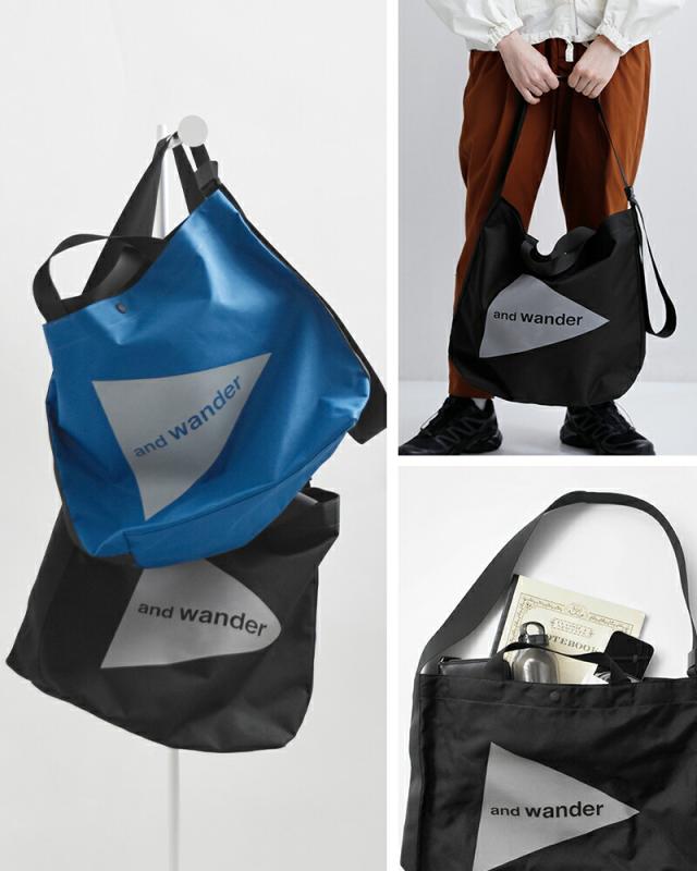 and wander アンドワンダー リサイクル OX ロゴ トートバッグ recycle OX logo tote bag 574-5985139 ユニセックス 2026ss新作 春夏 クーポン対象