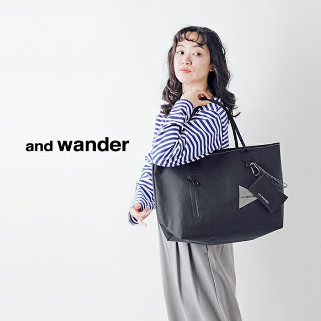 and wander アンドワンダー 防水 トートバッグ “PE/CO tote bag” 574-6985313 ユニセックス クーポン対象_1