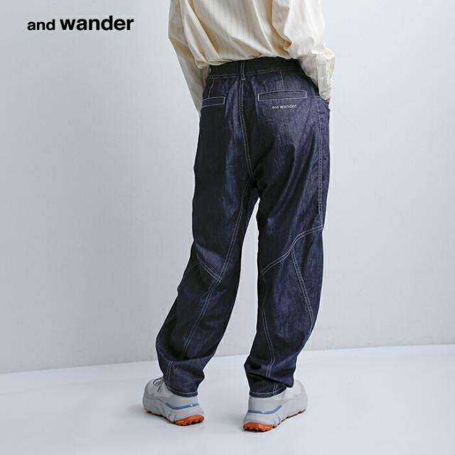 and wander アンドワンダー ドライイージーデニム ワイドパンツ dry easy denim wide pants 574-6182099 レディース 2026ss新作 春夏 クーポン対象_1