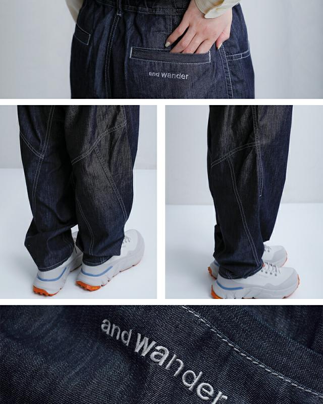 and wander アンドワンダー ドライイージーデニム ワイドパンツ dry easy denim wide pants 574-6182099 レディース 2026ss新作 春夏 クーポン対象_11