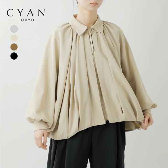 CYAN TOKYO シアントーキョー ラウンド ギャザー ドルマン ブルゾン 610420 レディース  春夏