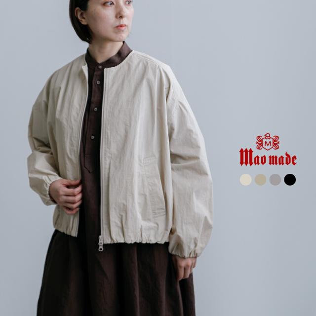 mao made マオメイド 撥水ヴィンテージウェザー バルーンシルエット ジップアップ ジャケット 611308 レディース  春夏
