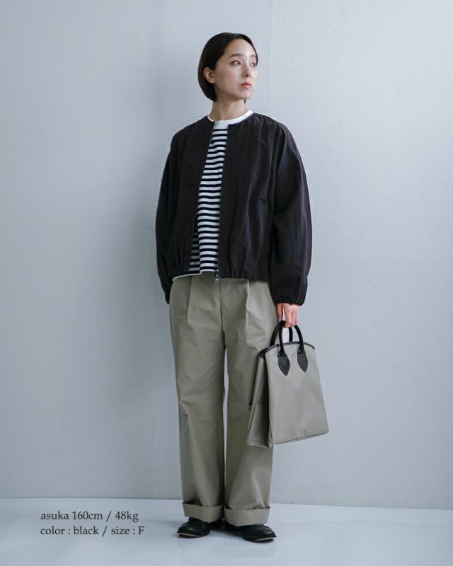 mao made マオメイド 撥水ヴィンテージウェザー バルーンシルエット ジップアップ ジャケット 611308 レディース  春夏_2