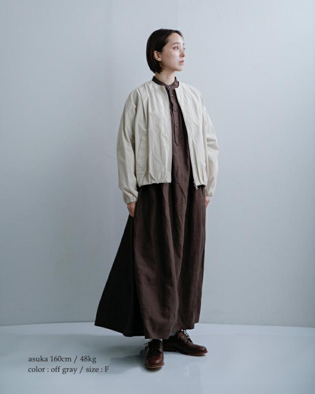 mao made マオメイド 撥水ヴィンテージウェザー バルーンシルエット ジップアップ ジャケット 611308 レディース  春夏_3